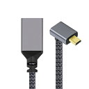 chenyangCYMicroHDMI-HDMIケーブル、MicroHDMI1.4オス-HDMIメス4K延長ケーブル90度上向き。