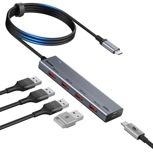 ACEELE USB C nu 10GBPS 5|[gg 100W PD}[d USB 3.2 GEN 2 nu100CM P[u 4XUSB-A |[g TYPE C d|[gtUSB C TO USB 3.2