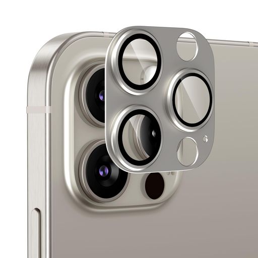 PODICKレンズカバーIPHONE15PRO/15PROMAX用カメラフィルムアルミ合金製9H強化ガラス傷防止レンズ保護耐衝撃アイフォン15プロ/15プロマックス用カメラ保護高透過率黒縁取り露出オーバー防止