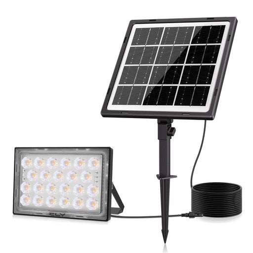 MEIKEE【2025年改良高輝度3色温度】ソーラーライト屋外屋内20w2000lm分離型壁掛け式埋め込み電球色昼白..