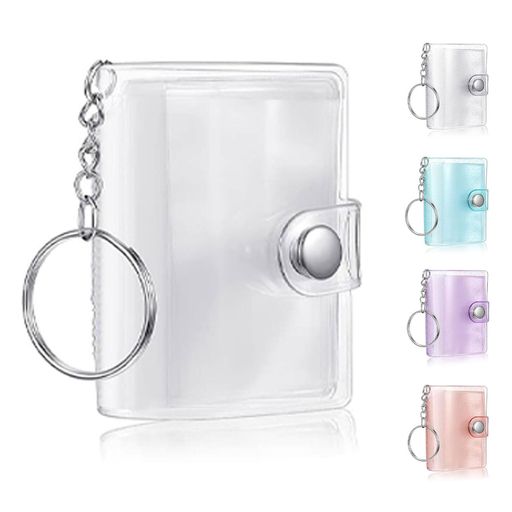 [FUYUERO]フォトアルバムキーチェーン2インチミニフォトアルバムキーチェーン20ポケットミニインタースティシャルポケット写真収納ホルダーキーチェーン付き写真カード友情結婚式卒業式…