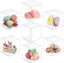 DIFEIUKI透明ギフトボックス50個セットPVCプラスチックケース折り畳み式ボックスミニ正方形小箱組み立て簡単防水バレンタイン小物入れプレゼント包装商品展示...