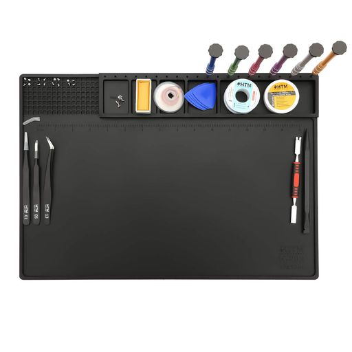 Kaisi作業マット磁気あり43x30cmネジ位置付き分解修理用無臭無毒メンテナンスマットハンダマット