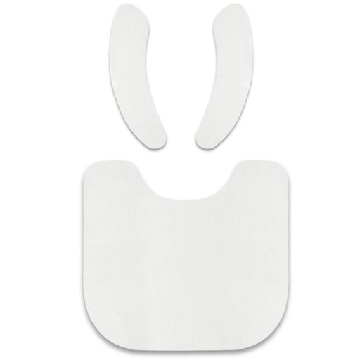 RumInteri使い捨てトイレマットずれない床汚れ防止マット54x50cm介護用トイレマットホワイト厚み約1mm置くだけ使い捨てトイレマットと便座シート2点セット使い捨て便座カバー業務用使い捨…