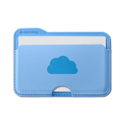 CASEOLOGY FOLDER POP MAGSAFE 対応 カードケース 【滑り止めシリコンパターン】 IPHONE 15、14、13、12シリーズ 対応 カードホルダー ウォレット マグセーフカードケース-ナノポップ(スカイブルークラウド)