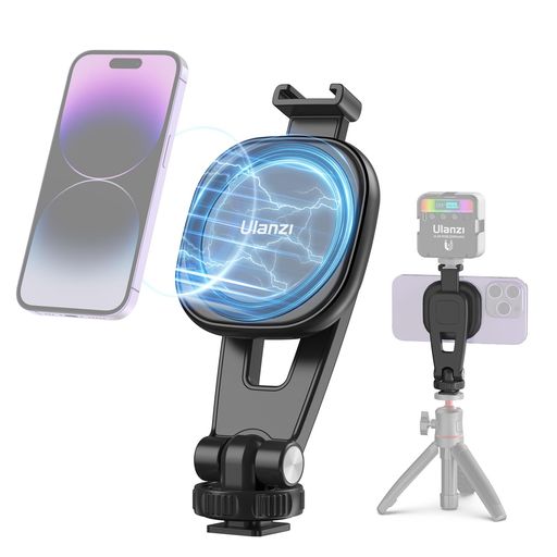 ULANZIスマホホルダー三脚MAGSAFE対応三脚マウント磁気マグネット式スマホホルダー片手操作超強力磁力360度回転コールドシュー付き1/4インチネジ穴付きスマートフォン三脚マウントIPHONE16用… ULANZIスマホホルダー三脚MAGSAFE対応三脚マウント磁気マグネット式スマホホルダー片手操作超強力磁力360度回転コールドシュー付き1/4インチネジ穴付きスマートフォン三脚マウントIPHONE16用…