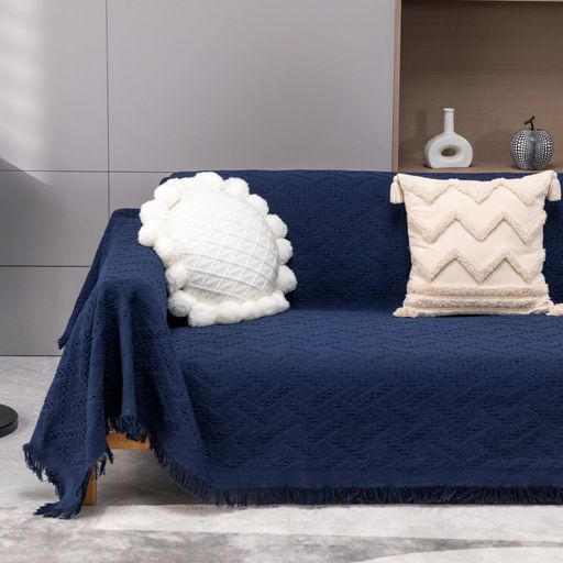 Rakuten - Kaoslenマルチカバーソファカバー北欧風ソファーかばー多機能ブランケットベッドカバーフリンジ付きソファ、ベッドカバー、毛布、テーブルクロスなどに適しています汚れ防止滑り止め…