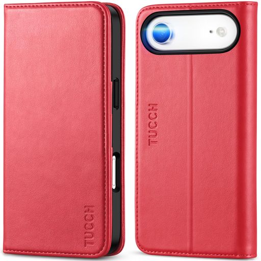 Rakuten - TUCCHiphoneAir対応ケース手帳型6.5インチ3つカードスロットストラップホール付きキックスタンド機能RFIDブロッキングPU合皮TPU素材衝撃吸収全面保護あいほんAir対応財布型ケース2025年発売レ…