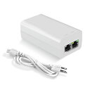 ギガビットPoEインジェクタ48V15W、IEEE802.3afパワーオーバーイーサネットPoEアダプタ、IPカメラワイヤレス/ワイヤレスアクセスポイント長距離/IP電話用シングルポートPoEパワーインジェクタ…