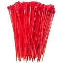 耐候性頑丈なナイロン結束バンド長さ100MM幅2.5MM(結束長さ70MM)レッド/RED/赤色/300本入ナイロンケーブルタイ高耐久ケーブルジップタイ高耐久コードストラップ自動ロックラップマルチカラ…