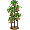 Bamworldフラワースタンド室内用コーナープランタースタンド5段式花台省スペース観葉植物台ガーデニングラック玄関ベランダ