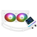 THERMALRIGHTGRANDVISION240ARGBWHITECPUAIOクーラー、PC240仕様ウォータークーラーシステム、480X480解像度と3.4インチのIPS液晶画面、AM4/AM5&INTELLGA1700/