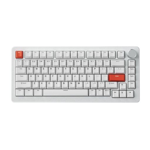 DRUNKDEER A75 PRO ラピッドトリガーキーボード Eスポーツゲーミングキーボード 磁気スイッチ - ラストウィンモード - 調節可能な作動 ANSI 75%デザイン ノブ付き ホワイト