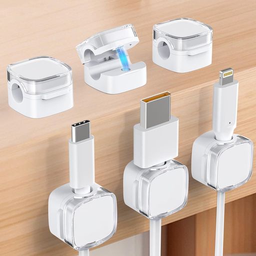 Yosanda新型マグネット式ケーブルホルダー・ケーブルクリップ【強力磁力・高機能】配線まとめコード整..