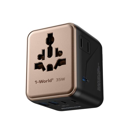 【最新改良型・より小さい!】MOMAX変換プラグPD35WGaN急速充電海外用7台同時充電3*USB-CPD&2*USB-AQC&2..