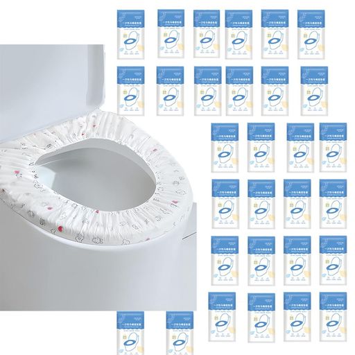 WANDEHO便座カバー貼る便座シート使い捨て便座カバーo型30枚セット(個包装されている)防水携帯外出旅行用旅行グッズ