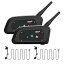 EJEASV6Cプロフットボール審判BluetoothIntercom、2人のフルデュプレックス1200mワイヤレスBluetoothイ..