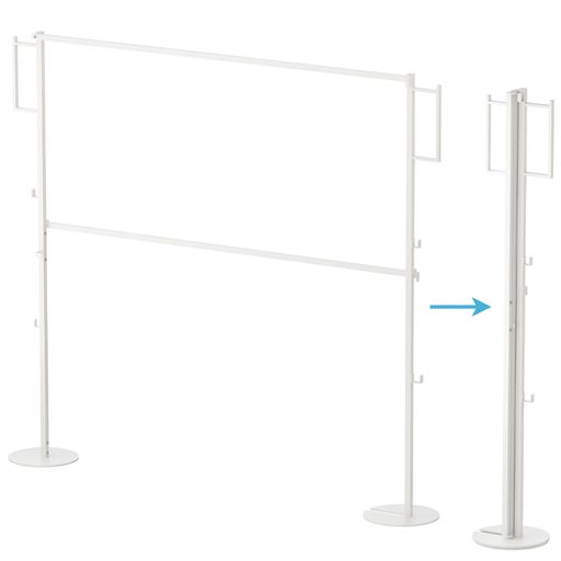 Bmhlinyi折り畳み2段式室内物干し物干しスタンドハンガーラック部屋干し室内物干し布団干し室外干し屋外洗濯物干しコンパクト収納でき耐久性組み立て簡単(ホワイ...