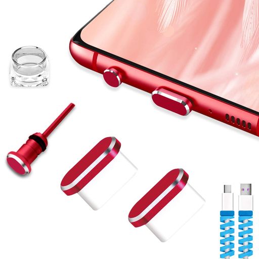 VIWIEUタイプcカバー携帯usb-c端子保護キャップコネクタ防塵防砂防水ジャック充電穴端子保護プラグ、アルミニウムとシリコン製スマホ/タブレットワイヤレス充電に対応(2個赤)iPhone15ProMaxSAM… VIWIEUタイプcカバー携帯usb-c端子保護キャップコネクタ防塵防砂防水ジャック充電穴端子保護プラグ、アルミニウムとシリコン製スマホ/タブレットワイヤレス充電に対応(2個赤)iPhone15ProMaxSAM…