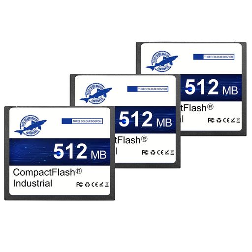 Dogfish CFカード 【産業用耐久】512MB 3個組 SLC コンパクトフラッシュカード -25...