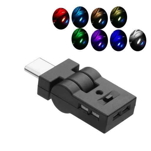JuckierUSBライト車内用LED照射方向切替/180°首振り/自動点灯/RGB8色メモリー機能搭載アンビエントライ..
