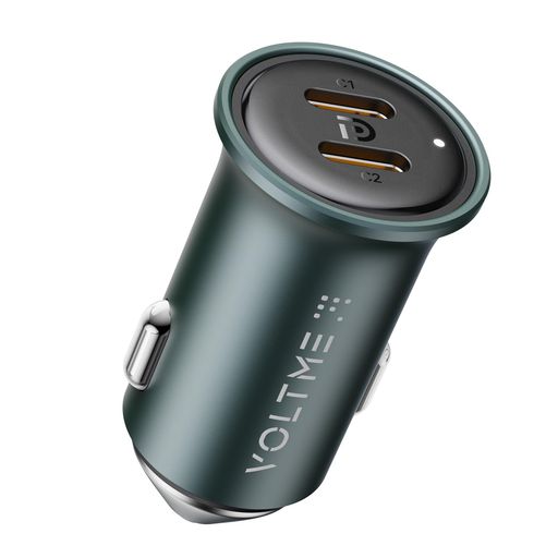 VOLTMEシガーソケットUSB-C2ポートPD20Wカーチャージャ2台同時充電車充電器12V/24V入力に対応PD3.0PPS..