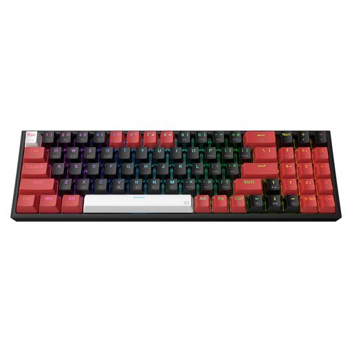 REDRAGON K628 PRO 75% 3モードワイヤレスRGBゲーミングキーボード78ホットスワップ可能なコンパクトなメカニカルキーボードW/ホットスワップフリーMOD PCBソケット専用の矢印キー&数字パッド赤いスイッチ