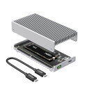 QWIIZLABファンレス40GBPSUSB4THUNDERBOLT外付けSSDエンクロージャアルミニウムヒートシンクシャーシ付きM.2NVMESSD最大8TB...
