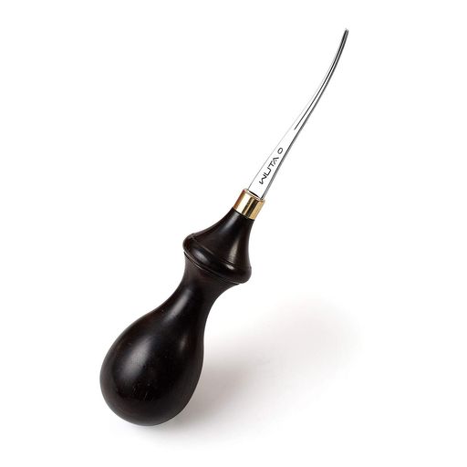 WUTAへり落としプロ仕様のレザーエッジベベル0.35mm1個DC53高炭素鋼レザークラフト革工具黒檀ハンドル..