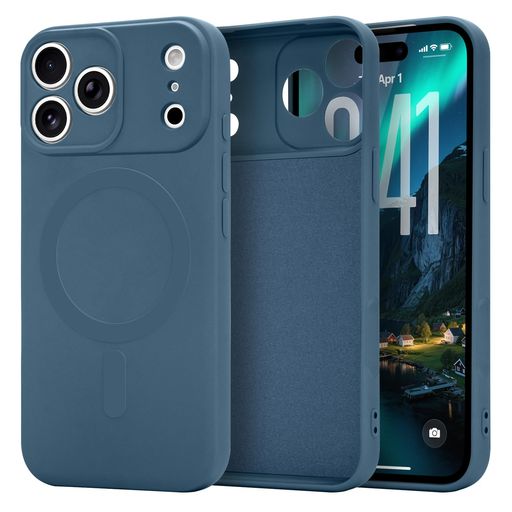 Lafunda iPhone 17 Pro Max 用 ケース MagSafe対応 TPU シリコン カバー 軽量 薄型 指紋防止 マグネット搭載 レンズ保護 耐衝撃 傷付き防止 ソフト素材 マット質感 落下防止 マイクロファイバー裏地…