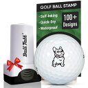 BallTatt-フレンチブルドッグゴルフボールスタンプ、ゴルフボールスタンプ、セルフインクゴルフボールスタンプマーカー、ゴルフボールを識別するための再利用可能...