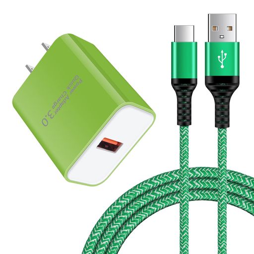 急速充電器 TYPE-C ANDROID充電器 QC3.0充電器 18W/3A スマホ充電器 TYPE-C 急速充電 USB-Cケーブル 1.83M/1本 QC3.0アダプター アンドロイド充電器 タイプCコード 携帯急速充電器 GALAXY急速充電器