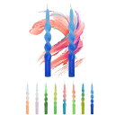 10インチCandle手作り螺旋テーパーキャンドル香りのない夕食ツイストキャンドル結婚祝いアニバーサリークリスマスキャンドル(LightDarkBlue)