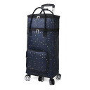 Leechatwinショッピングカート保冷機能付き大容量27L軽量ハンドル長さ調節3段階(ブルー40L)