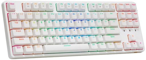 IROK FE87 ゲーミングキーボード 赤軸 RGB 静音 87キー テンキーレス 英語配列 有線 USB TYPE-A TYPE-C メカニカルキーボード ホットスワップ対応 フローティングキーボード マグネット式カバー (WHITE/赤軸 IROK FE87 ゲーミングキーボード 赤軸 RGB 静音 87キー テンキーレス 英語配列 有線 USB TYPE-A TYPE-C メカニカルキーボード ホットスワップ対応 フローティングキーボード マグネット式カバー (WHITE/赤軸