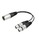 マイクケーブルEIGHTNOOXLRケーブルキャノンケーブルマイクXLR(オス)to2-XLR(メス)XLRケーブル分岐30cm3ピンY型XLRバランスケーブルマイク録音用プロ録音コンデンサマイク等