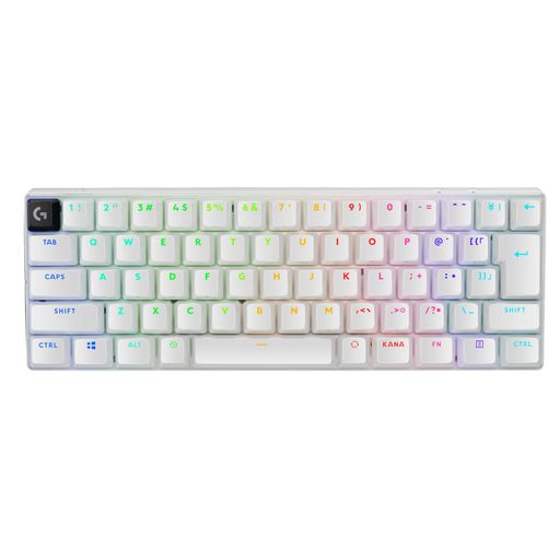 LOGICOOL G PRO X 60 LIGHTSPEED ワイヤレス ミニ ゲーミングキーボード G-PKB-60-001TCWH タクタイル オプティカル GXスイッチ BLUETOOTH 日本語配列 LIGHTSYNC RGB 65時間 長時間