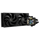 THERMALRIGHTFW240ブラックCPUウォータークーラー、2000RPMの2つのPWMファン、解像度320*240のIPSLCDスクリーン、液体CPUクーラー、AMD用CPUPCAIO