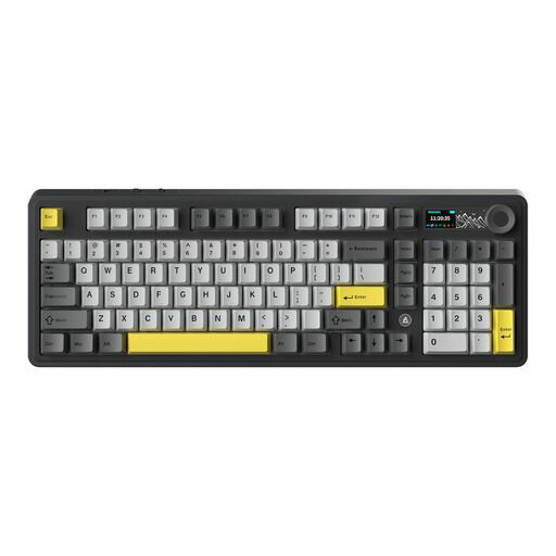 MechLandsAJAZZAK98098%メカニカルキーボードBT5.0/USB-C/2.4GHzワイヤレスゲーミングキーボードホットスワップ対応クリーミーカスタムキーボード1.14’’TFTスクリーンノブRGBWin/Mac用 MechLandsAJAZZAK98098%メカニカルキーボードBT5.0/USB-C/2.4GHzワイヤレスゲーミングキーボードホットスワップ対応クリーミーカスタムキーボード1.14’’TFTスクリーンノブRGBWin/Mac用