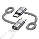 RAVIAD ライトニング タイプC 変換アダプタ (2個セット) PD 60W 急速充電 LIGHTNING USB-C 変換アダプタ アルミ合金外装 シリコンバンド設計 IOSからタイプC変換コネクタ ライトニング TO USB-C 変換アダプタ(2)