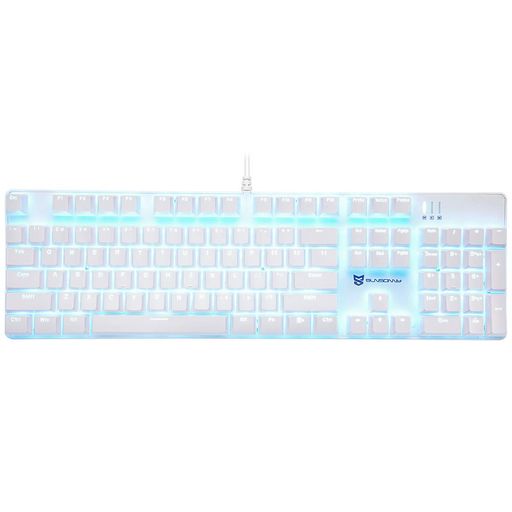 MERDIA メカニカル式ゲーミングキーボード 全104キーボード US配列 USB有線キーボード LEDバックライト付き (茶軸-ホワイト) MERDIA メカニカル式ゲーミングキーボード 全104キーボード US配列 USB有線キーボード LEDバックライト付き (茶軸-ホワイト)