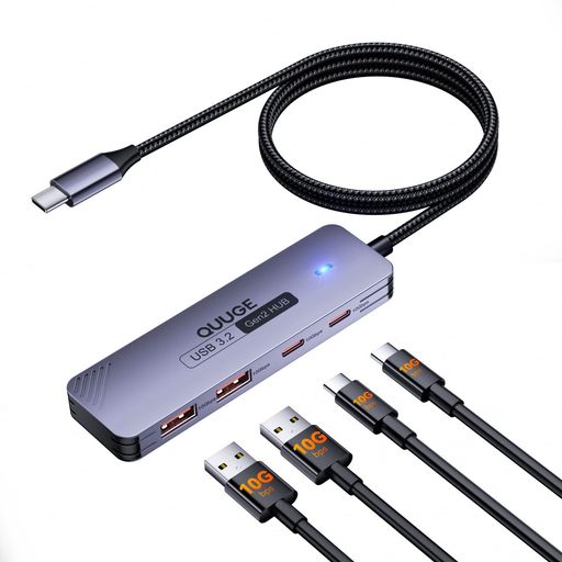 10GbpsハブUSB-C4ポート(USB-Cx2・USB-Ax2)USB3.2Gen2規格タイプCハブType-AとType-C各2ポート増設10G..