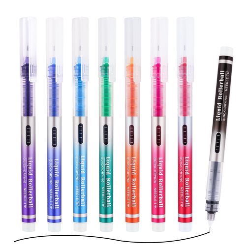 EYEYEボールペン8色ペンセット8本パック0.5mm水性ボールペン細字ローラーボールペン学校オフィス描画塗..