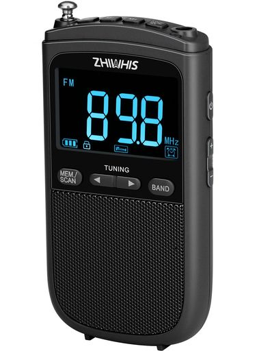 ZHIWHISラジオ小型FM/AM/SW/ワイドFM対応大画面/900mAh/デジタル時計/目覚まし時計/タイマー/プリセット/キーロックUSB-C充電式携帯DSPステレオ受信機ポータブル軽量コンパクト通勤防災旅行新登…