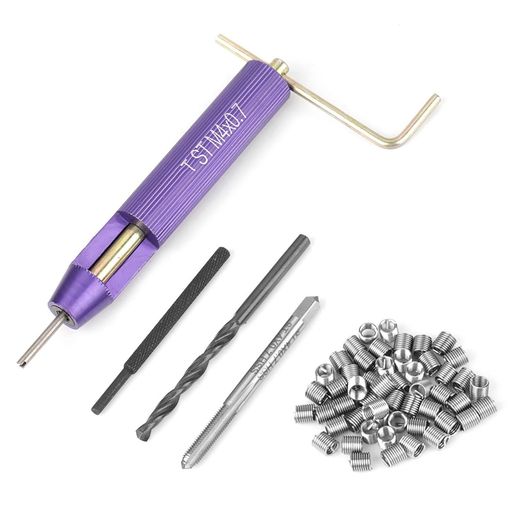 Hilitandネジ穴補修キットM4ヘリサートステンレスヘリコイルねじ穴修正工具セット(M4x2D50点セット)