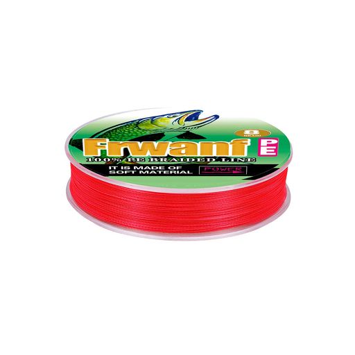 FrwanfPEライン釣り糸X8100M単色8本編み【0.4号~10号各号選択可】8編レッド高強度低伸度耐摩耗