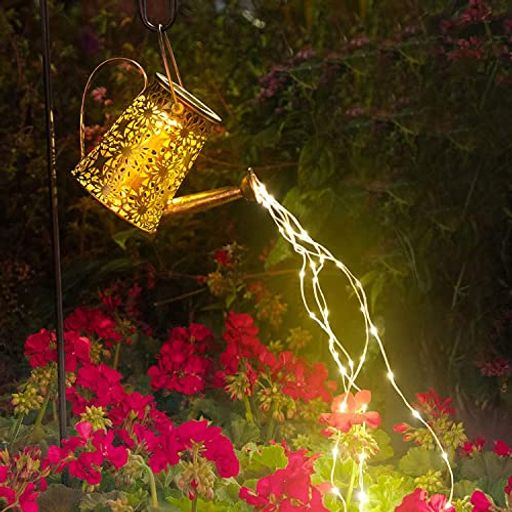 ARILARIL ソーラーライト ガーデンライト 飾りライト 屋外 埋め込み式 じょうろ型 庭園灯 飾りライト 置物ライト LEDライト ちらつく流れる水の効果 太陽光パネル IP65防水防塵 光センサー 自…