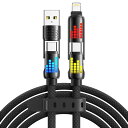 RAVIAD4in1充電ケーブルライトニングケーブル多機能充電コードタイプcケーブル急速充電240WPD搭載マルチコードUSBCtoUSBC/タイプctoライトニング/USBAtoUSBC/USBAto(2)