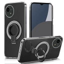 AQUOSwish4ケースSH-52EMagSafe対応透明金属リング付きアクオスWish4スマホケースタンド機能ストラップホール付き擦り傷防止滑り止め落下防止(AQUOSwish4SH-52E透明ケース)