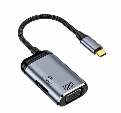 LEEHITECH USB C nu 3-IN-1 USB TYPE C TO VGA HDMI MACBOOK nuy4K HDMI fo+1080P VGA+PD100W }[dz@\A_v^[BIPHONE15AIPAD